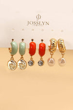Coin Pearl Trio Earrings