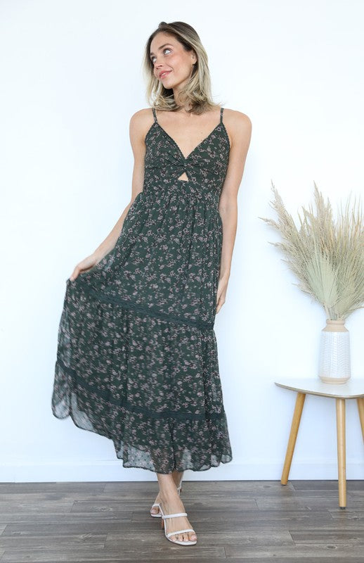 Forest Twist Maxi Dress