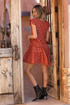 Ditsy Rust Dress