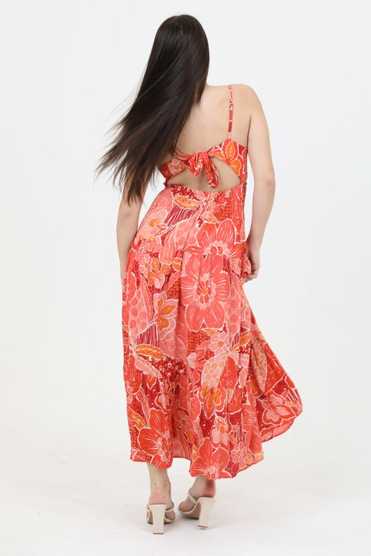 Scarlet Tangerine Maxi Dress