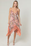 Peach Sunset Midi Dress