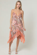 Peach Sunset Midi Dress