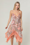 Peach Sunset Midi Dress