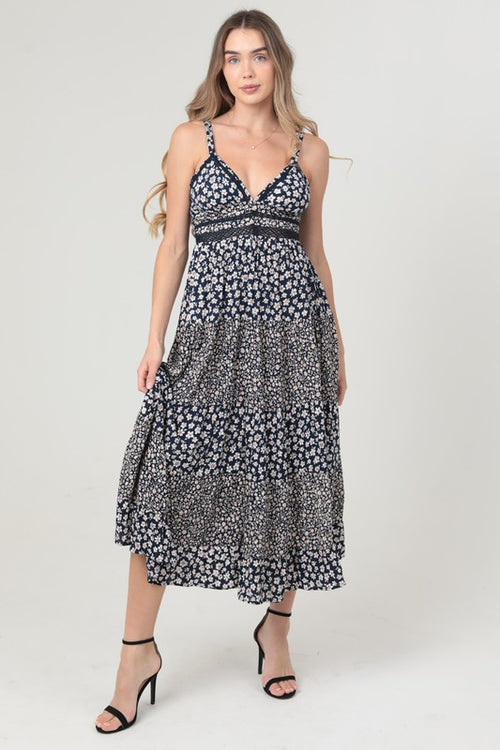 Navy Daisies Dress
