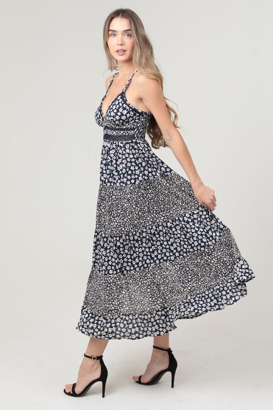 Navy Daisies Dress