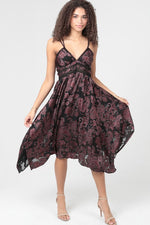 Burnout Paisley Midi Dress