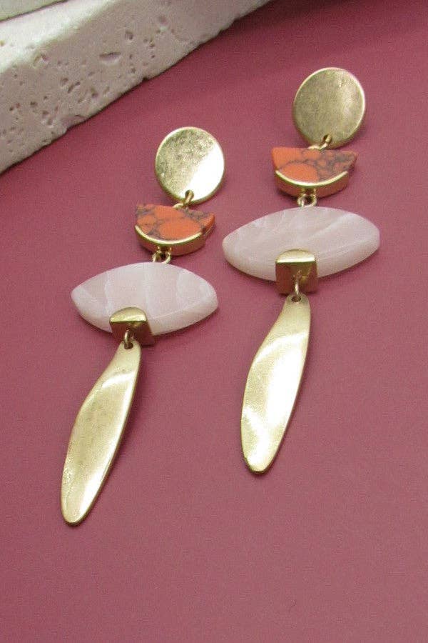 Marble Drop Earrings