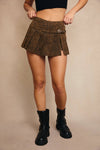 Leopard Denim Skort