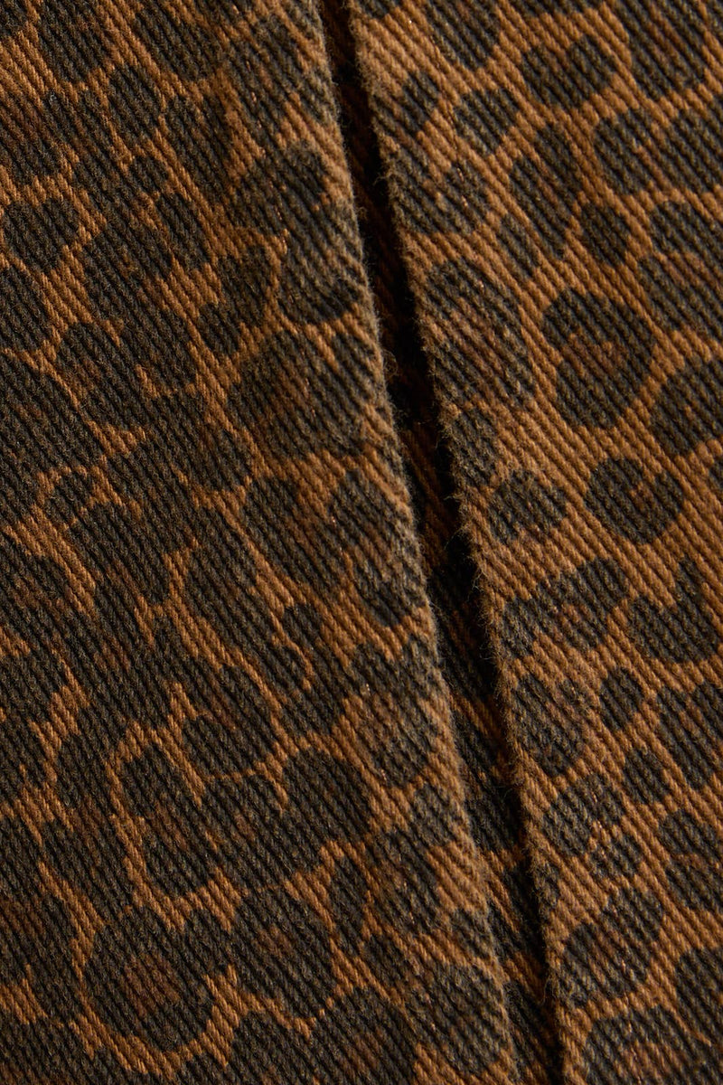 Leopard Denim Skort