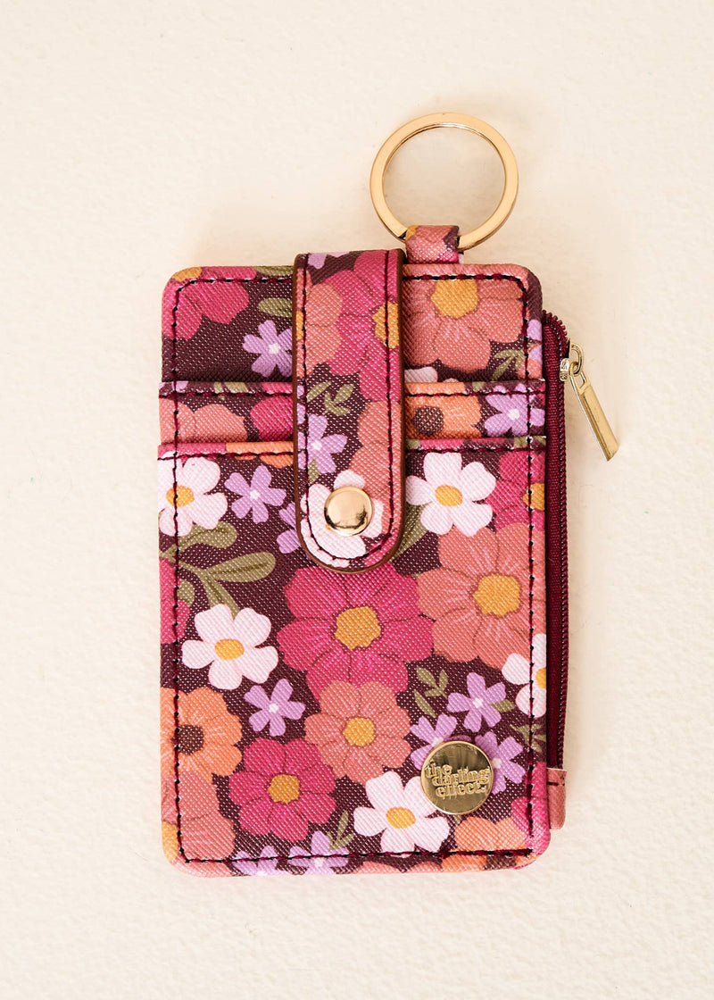 Keychain Wallet-Wild About You Purple