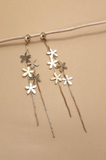 Linear Flower Drop Earrings