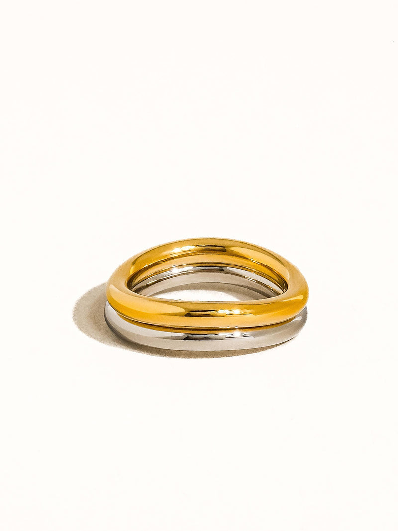 Andrée Double Two Tone Ring by Delaney Rose Boutique
