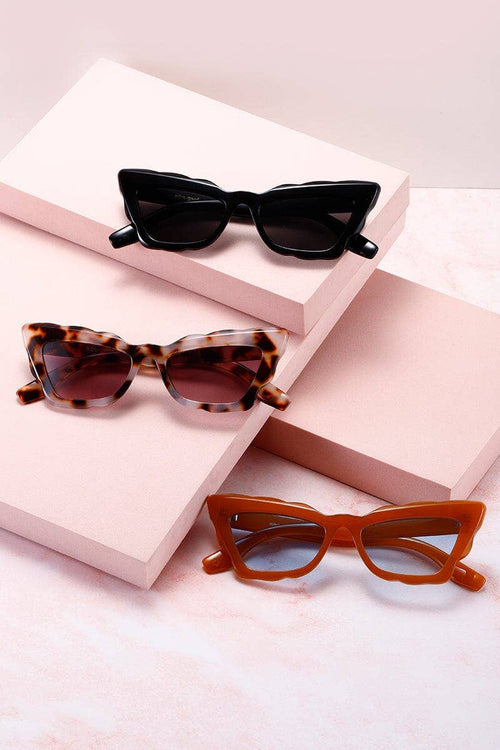 Endless Waves Cateye Frame Sunglasses: Tortoise/Pink