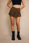 Leopard Denim Skort