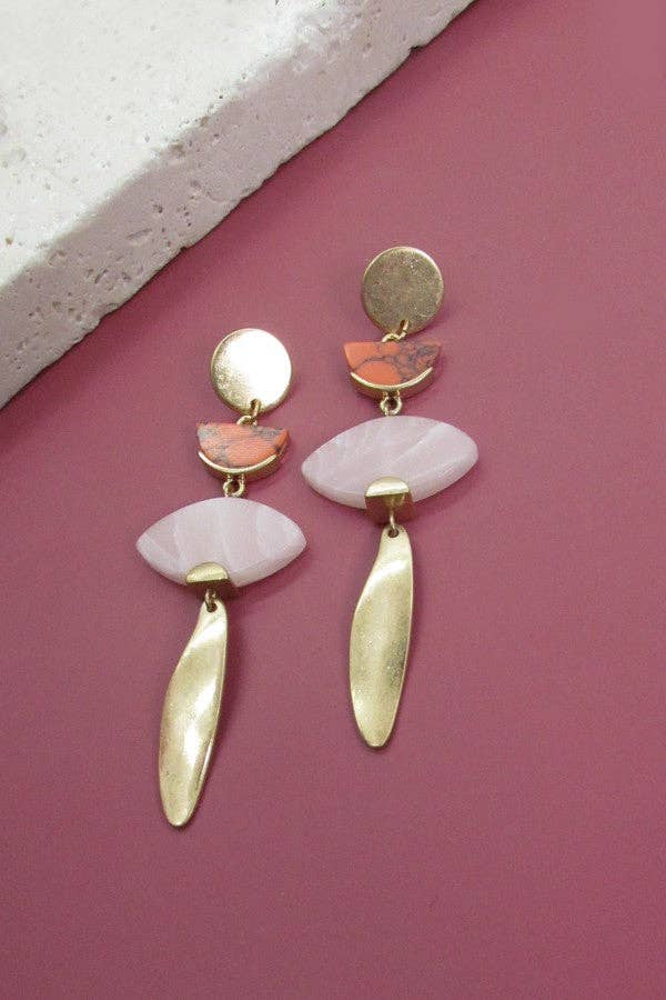 Marble Drop Earrings