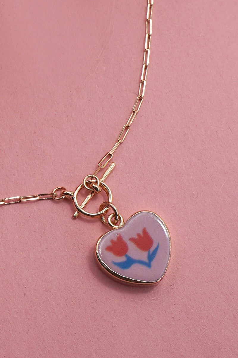 Porcelain Heart Necklace