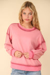 Rose Contrast Spray Sweater