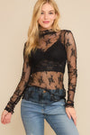 High Neck Lace Top