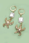 Pearl Starfish Earrings