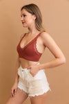 Rust Lace Trim Bralette