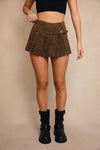 Leopard Denim Skort