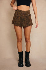 Leopard Denim Skort