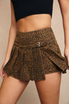 Leopard Denim Skort