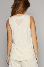 Woven Heart Peace Patch Tank