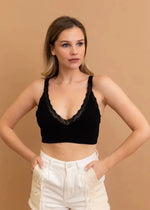 Black Lace Trim Bralette