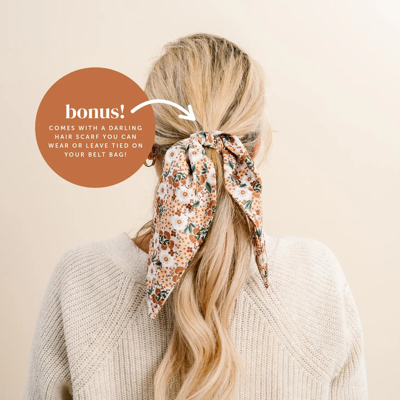 All You Need Belt Bag with Hair Scarf - Mocha Brown