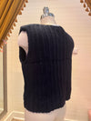 Navy Knit Tie Sweater
