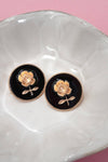 Gold Rose Stud Earrings