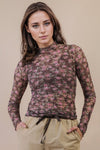 Chocolate Floral Lace Top