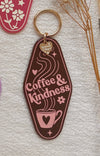 Coffee & Kindness Motel Keychain