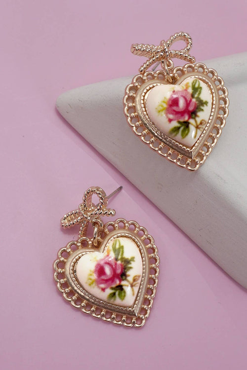 Rose Porcelain Earrings