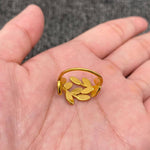 Abalone Shell Leaf Ring