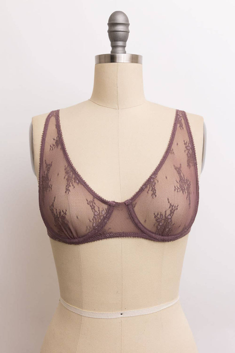 Lavender Lace Wire Bralette