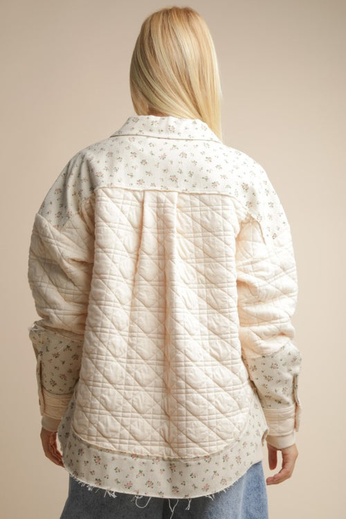 Cream Quilted Jacket