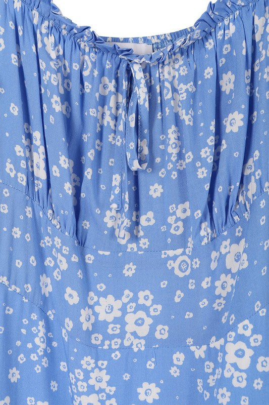 Baby Blue Puff Sleeve Dress