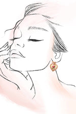 Rose Porcelain Earrings
