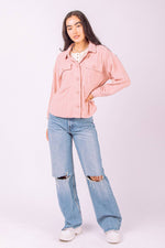 Blush Embossed Shacket