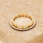 Gold Flowers Band Ring