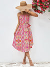 Hot Pink Print Tube Dress