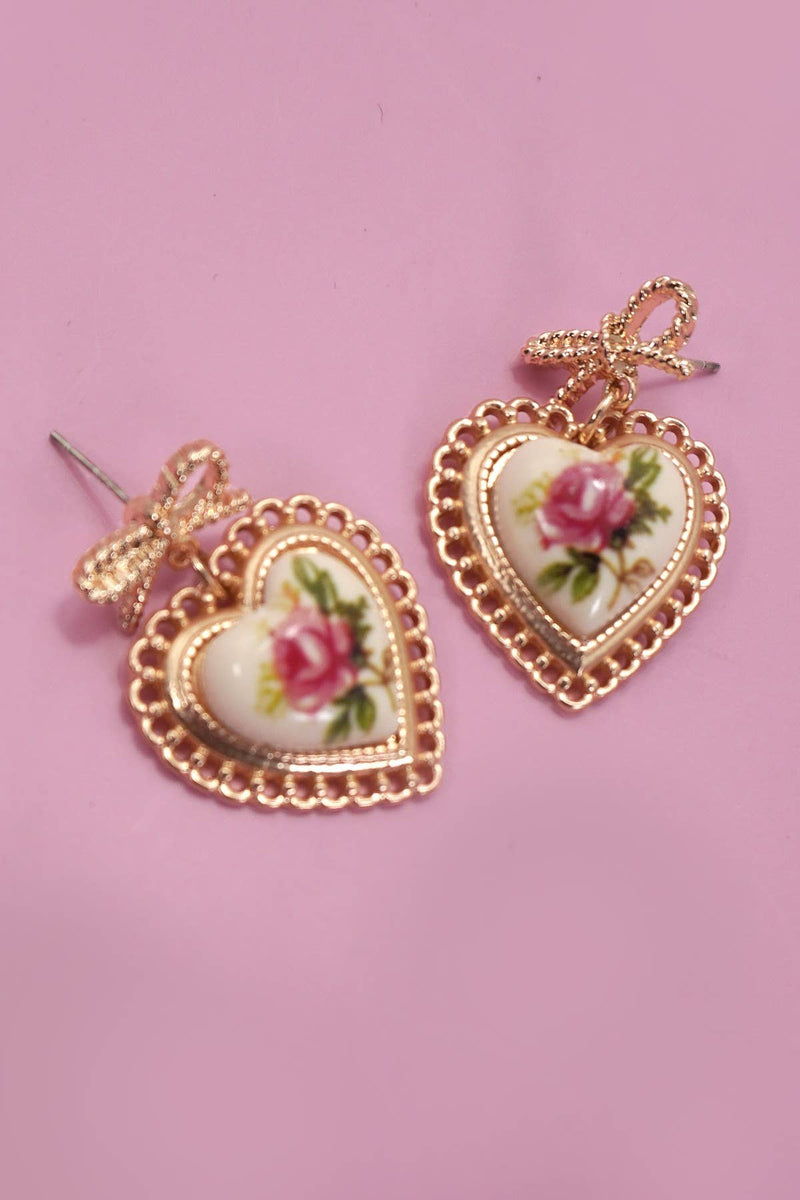 Rose Porcelain Earrings