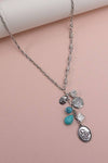 Boho Silver Charm Necklace