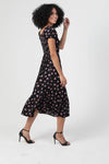 Pink Peony Midi Dress