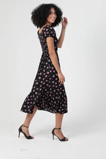Pink Peony Midi Dress