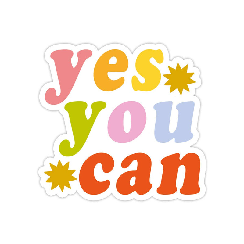 Yes You Can Vinyl Sticker - Graduation Gift: No packaging - sent loose