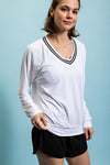 Curvy White Jersey Long Sleeve