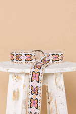 Embroidered 'O' Ring Cloth Belt